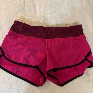 Lululemon Athletica Pink and Burgundy Athletic Shorts